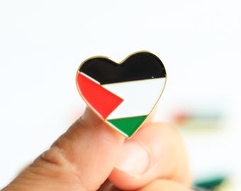 Palestine Enamel Pin: Watermelon Flag, Free Gaza Brooch