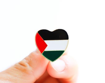Palestinian Flag Enamel Pin: Free Gaza Watermelon Brooch