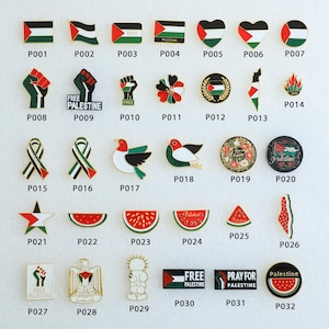 Palestine Enamel Pin: Protest Brooch, Peace Dove, Palestinian Flag, Activist Gift