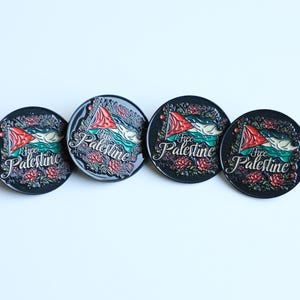 Pin de esmalte con la bandera de Palestina: broche de Palestina Libre, joyería de protesta