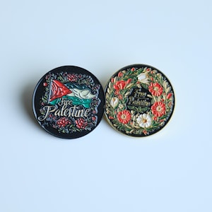 Emaille pin Palestijnse vlag: gratis Gaza, watermeloensymbool, protestsieraden