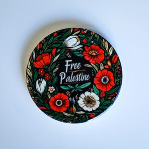 Palestinian Unity Refrigerator Magnet, Watermelon & Free Palestine Flag Design, Gaza Support, Resistance Art Gift