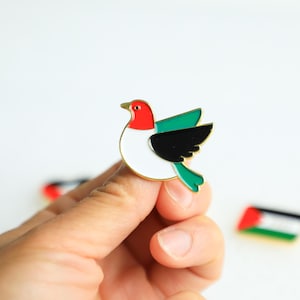 Emaille pin Palestina: vredessymbool watermeloen - gratis Gaza-broche