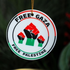 Gaza Support Watermelon Ornament, Free Palestine Flag, Car Hanging Decor, Palestinian Solidarity Keepsake