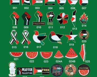 Palestine Enamel Pin: Protest Brooch, Peace Dove, Palestinian Flag, Activist Gift