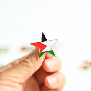 Palestine Enamel Pin: Watermelon Flag, Peace Dove Brooch