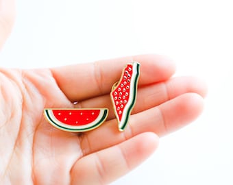 Palestine Enamel Pin: Free Gaza, Watermelon Resistance Symbol