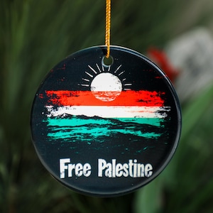 Free Palestine Flag Watermelon Car Hanging Ornament, Palestinian Unity Gift, Solidarity Keepsake, Home Decor