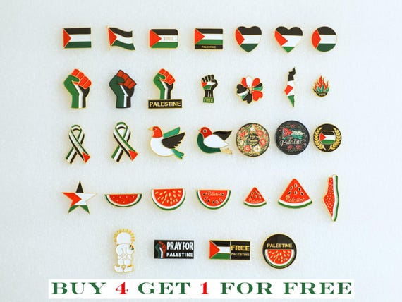 Palestinian Flag Enamel Pin: Watermelon Symbol, Support Gaza,Activist Gift, Palestine Support