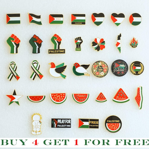 Palestinian Flag Enamel Pin: Watermelon Symbol, Support Gaza,Activist Gift, Palestine Support