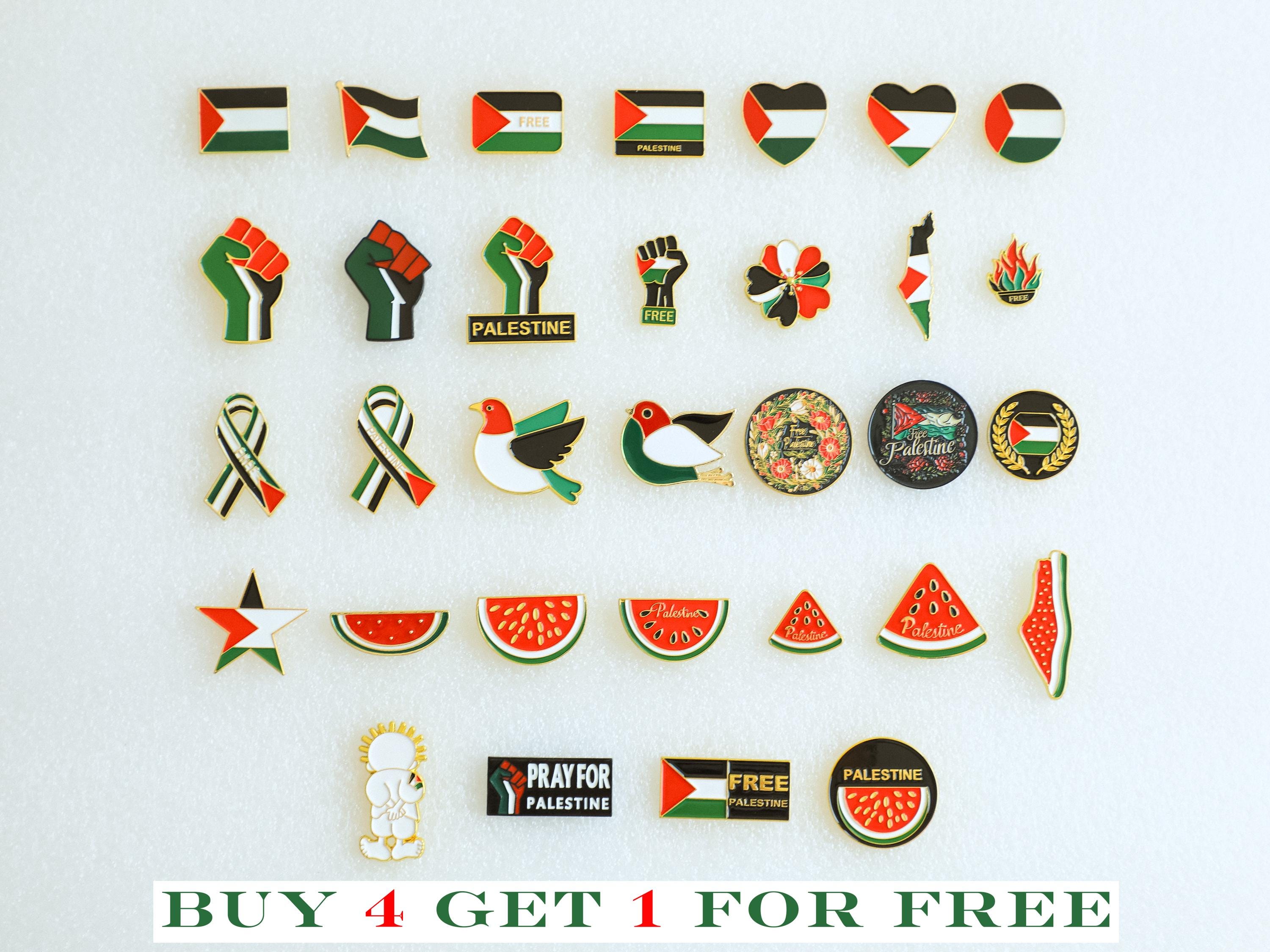 Palestine Palestinian Flag Pin Badge Lapel Free Palestine National Enamel Brooch I.142410901