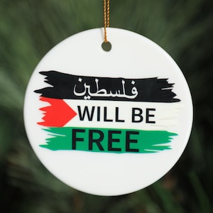 Free Palestine Flag Watermelon Ornament, Gaza Solidarity Art, Pro-Palestine Keepsake, Car Hanging Decoration