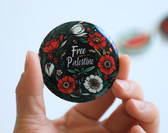 Spilla con bandiera palestinese: spilla con bottone di protesta per la resistenza all'anguria, regalo di solidarietà per Gaza