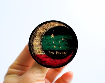 Palestina Libera Spilla Smaltata A Forma Di Bandiera Palestinese - Per Sostenere La Palestina Con Stile Free Palestine - Foto 5