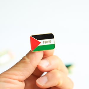 Palestine Flag Enamel Pin: Watermelon, Peace Dove, & Protest Imagery