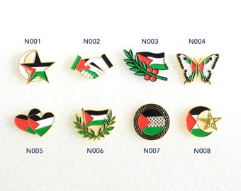 Palestine Flag Enamel Pin, Solidarity Jewelry