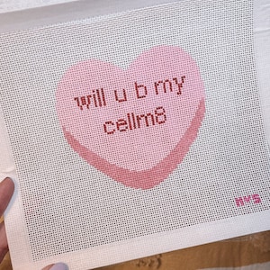 cellm8s 4ever / Lienzo bordado para el Día de San Valentín