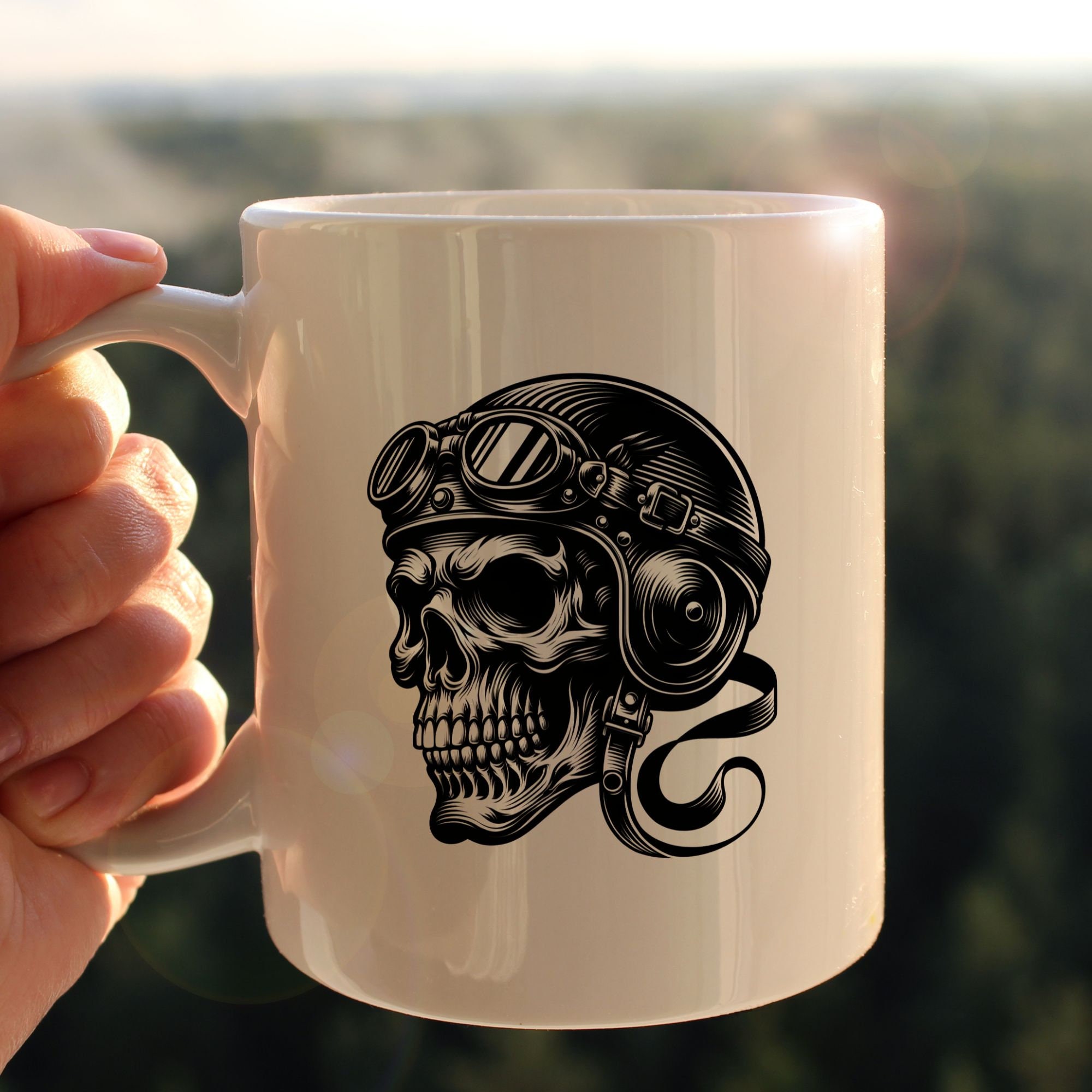 MOTORCYCLE SKULL SVG Helmet Svg, Harley Skull, Bikers Svg, Devil Rider ...