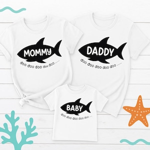 Family Shark SVG Bundle 10 Digital Files DIY Birthday Shirt Designs Instant Download