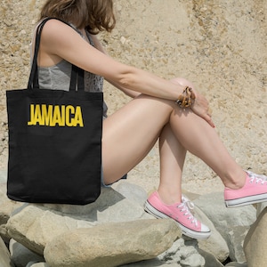 Jamaican Tote Bag - Durable 100% Cotton Canvas, Perfect for Everyday Use
