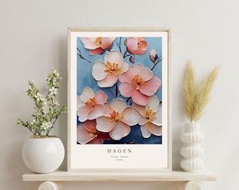 Floral Garden Art Print: Tromsø Flower Market, Botanical Wall Decor (Digital Download)