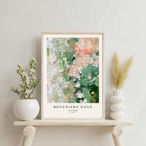 Blumengarten Malerei Boho Dekor Blumenmarkt Druck Blumenposter Oslo Blumenmarkt Botanische Drucke Digitale Kunst Druckbare Wandkunst