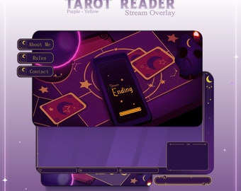 Tarot Card Stream Overlay, Witch Stream Overlay, Witch Stream, Gothic Overlay | OBS | StreamElements | StreamLabs | Twitch | Streamers