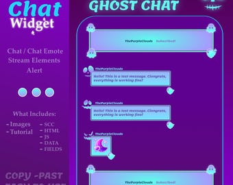 Spooky Chat Widget Animated, Ghost Chat Widget, Halloween Chat Widget, Chat Box and Alerts for Twitch, StreamElements, Chat Widget Animated