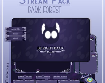 Moody Night Twitch Stream Overlay, Magic stream overlay, Halloween Twitch, Vivid Gothic Black Cat | OBS | StreamElements | StreamLabs