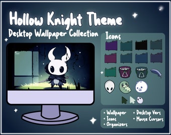 Hollow Knight Computer Desktop Theme Background Wallpaper Organizer Set, Gothic Wallpaper Organizer Set, Pc Desktop Theme, Windows Theme Set