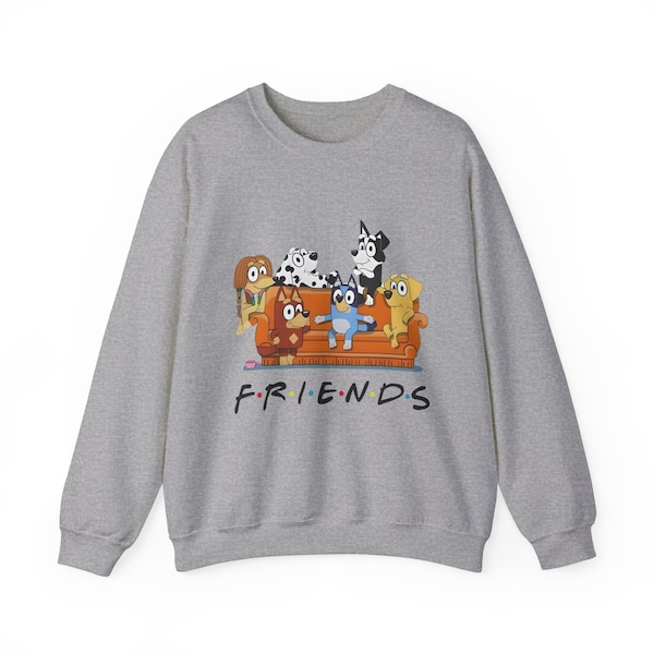 Bluey Friends Couch Unisex Heavy Blend™ Crewneck Sweatshirt