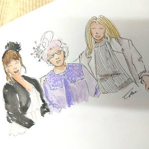 Custom Hand-Drawn Painting from photo, Custom Family/Couple illustration, Custom hand-painted gifts