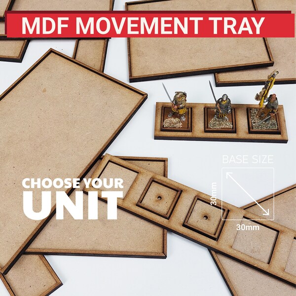 MDF Movement Trays for Miniatures 30X30