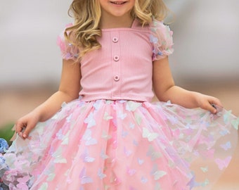 Dream Of Spring Butterfly Tulle Skirt Set