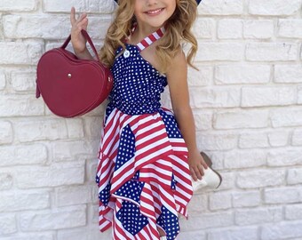 Robe mouchoir drapeau Lil' Miss America