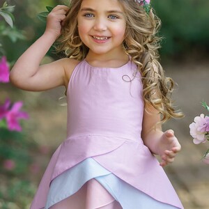 Toddler Spring Dresses | Girls Pastel Rainbow Tiered Hi-Lo Dress