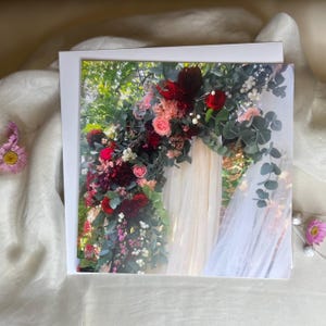 Romantischer Rosenbogen, Hochzeitskarten, Einladung zur Trauung, Glückwunschkarte Hochzeit, Karte Eheschließung, Ja-Wort, Hochzeitsgeschenk