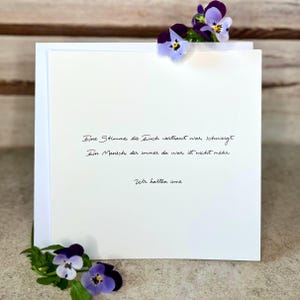 Überall, wo wir sind, Victor Hugo, vorformulierte Trauerkarte, Beileidskarte, minimalistische Kondolenzkarte mit Text oder ohne Beileidstext