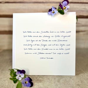 Ins Licht 1, Bonhoeffer, vorformulierte Trauerkarten mit Spruch, fertige Beileidskarte, Text zum Kondolieren, Karte mit oder ohne Text