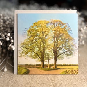 Zwillingsbaum, gemeinsam wachsen, Goldene Hochzeit, Silberne Hochzeit, Hochzeitskarten, Einladung zur Trauung, Glückwunschkarte zur Hochzeit