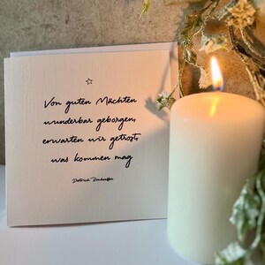 Von guten Mächten, Bonhoeffer, Beileidskarten, Trauerkarte mit Zitat, Trostkarte, Spruch-Karte für Trauerfall, Gedenkkarte, Kondolenzkarte