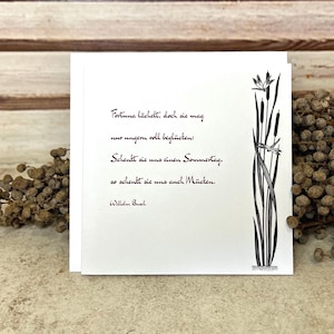 Fortuna lächelt, Busch Wilhelm, fertig formulierte Hochzeitskarte, vorformulierte Karten zur Trauung, Hochzeitsgrußkarten mit oder ohne Text