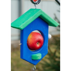 Bird feeder, wooden feeder, hanging feeder, garden decor, Funky Bird Feeder, Bird therapy, Bird watching