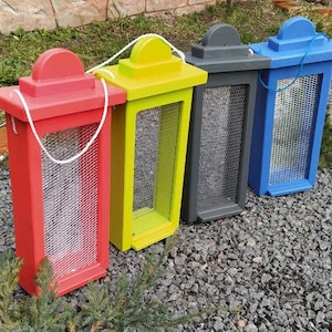 Bird feeder, Wooden feeder, Hanging feeder, Garden decor, Bunker feeder, Seed feeder, Funky Bird Feeder, Bird therapy, Bird watching
