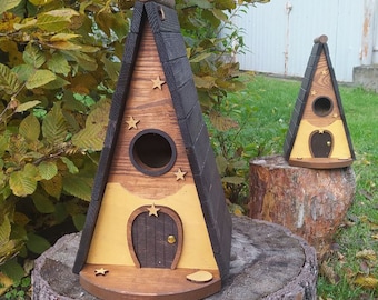 Wooden bird house, Bird houses, House for birds, Birdhouse, Bird nest, Bird box, Wooden birdhouse, Bird therapy, Bird watching