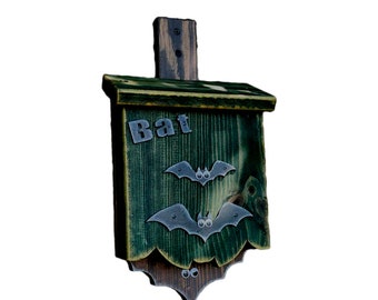 Handmade Wooden Bat House, Garden Habitat