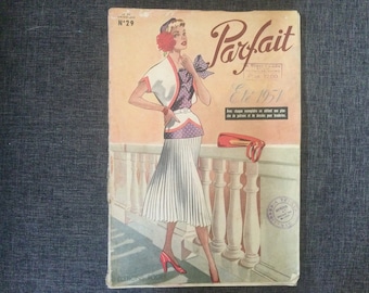 Vintage französisches Magazin. Sommer 1951.