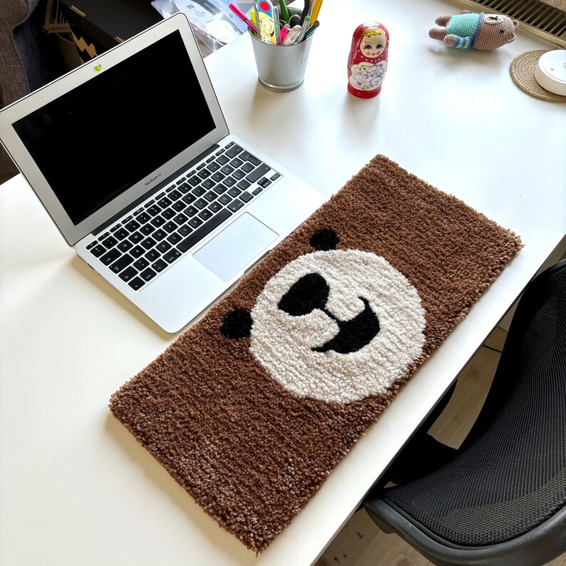 Cute Bear Keyboard Rug | Study Setup Decor | Gift for Student | Comfy ...