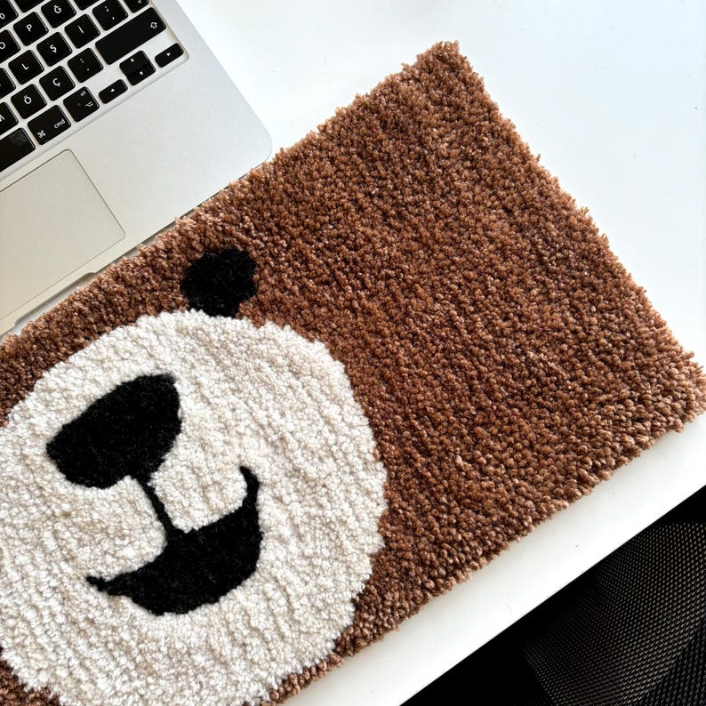 Cute Bear Keyboard Rug | Study Setup Decor | Gift for Student | Comfy ...