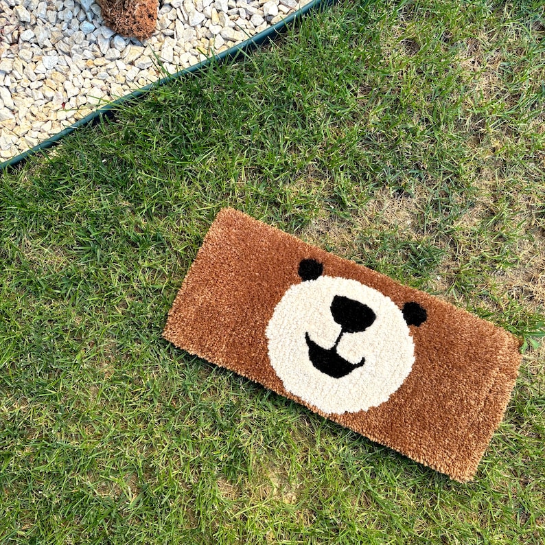 Cute Bear Keyboard Rug | Study Setup Decor | Gift for Student | Comfy ...